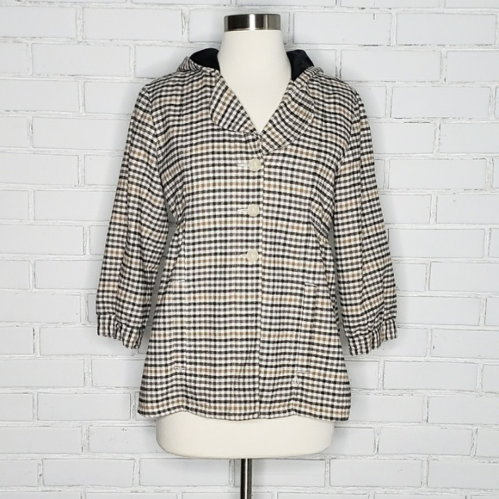 [Volcom] Black and Brown Plaid Shmad Jacket